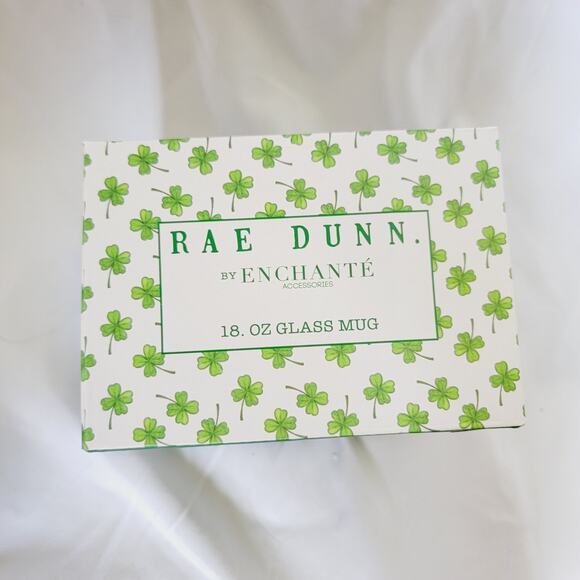 Rae Dunn Irish Coffee St Patricks Day Clear Glass 18 Ounce Coffee Mug Cup - Picture 5 of 6